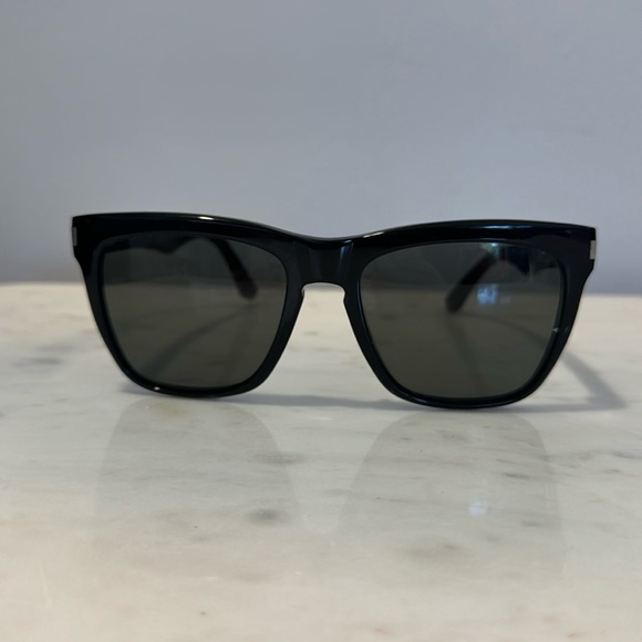 YSL Saint Laurent SL137 Devon sunglasses black silver square rectangle shape - Picture 4 of 10